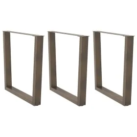 Patas para mesa de comedor en forma de V 3 uds acero natural de , Patas para mesas - Ref: Foro24-4012667, Precio: 141,86 €, D...