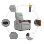 Sillón reclinable de masaje de tela gris claro de , Sillones - Ref: Foro24-4104817, Precio: 201,51 €, Descuento: %