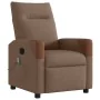 Sillón reclinable con masaje de tela marrón by , Armchairs - Ref: Foro24-4104820, Price: 213,00 €, Discount: %