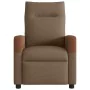 Sillón reclinable con masaje de tela marrón by , Armchairs - Ref: Foro24-4104820, Price: 213,00 €, Discount: %