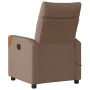 Sillón reclinable con masaje de tela marrón by , Armchairs - Ref: Foro24-4104820, Price: 213,00 €, Discount: %