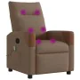Sillón reclinable con masaje de tela marrón by , Armchairs - Ref: Foro24-4104820, Price: 213,00 €, Discount: %