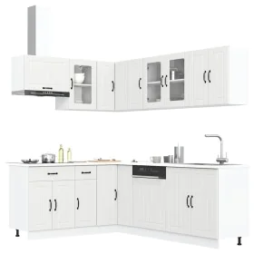 Mueble de cocina Lucca blanco 11 piezas madera contrachapada de , Armarios de cocina - Ref: Foro24-3314891, Precio: 698,79 €,...