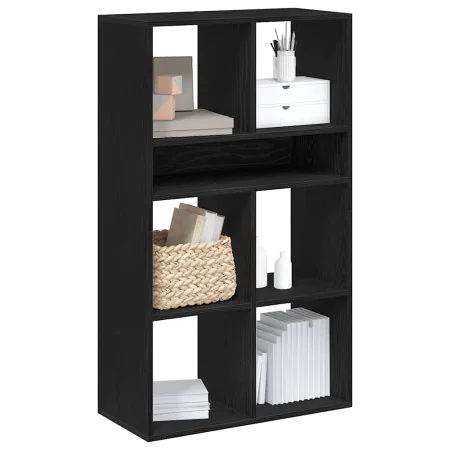 Estantería madera ingeniería negra 66x31x112 cm de , Librerías y estanterías - Ref: Foro24-860302, Precio: 75,33 €, Descuento: %