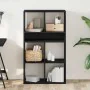 Estantería madera ingeniería negra 66x31x112 cm de , Librerías y estanterías - Ref: Foro24-860302, Precio: 75,33 €, Descuento: %