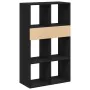 Estantería madera ingeniería negra 66x31x112 cm de , Librerías y estanterías - Ref: Foro24-860302, Precio: 75,33 €, Descuento: %