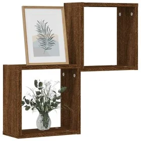 Estantes cubo de pared 2 unidades roble marrón 30x15x30 cm de , Estantes y estanterías - Ref: Foro24-815885, Precio: 23,28 €,...
