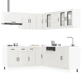 Mueble cocina Lucca blanco brillo 11 pzas madera contrachapada de , Armarios de cocina - Ref: Foro24-3314923, Precio: 797,38 ...