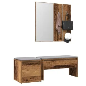 Juego de muebles de recibidor madera ingeniería madera antigua de , Bancos para recibidores y almacenamiento - Ref: Foro24-33...