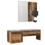 Juego de muebles de recibidor madera ingeniería madera antigua de , Bancos para recibidores y almacenamiento - Ref: Foro24-33...