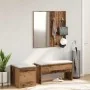 Juego de muebles de recibidor madera ingeniería madera antigua de , Bancos para recibidores y almacenamiento - Ref: Foro24-33...
