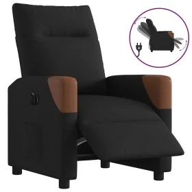 Sillón reclinable eléctrico de tela negro de , Sillones - Ref: Foro24-3323992, Precio: 239,79 €, Descuento: %