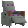 Sillón reclinable de masaje eléctrico tela gris oscuro de , Sillones - Ref: Foro24-3323999, Precio: 258,12 €, Descuento: %