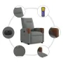 Sillón reclinable de masaje eléctrico tela gris oscuro de , Sillones - Ref: Foro24-3323999, Precio: 258,12 €, Descuento: %