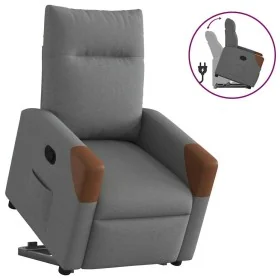 Sillón reclinable elevable de tela gris oscuro de , Sillones - Ref: Foro24-3324007, Precio: 285,28 €, Descuento: %