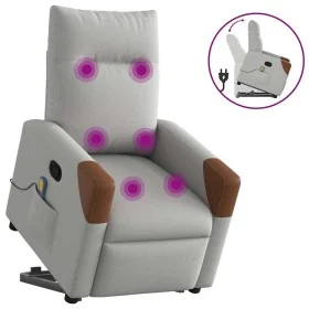 Sillón de masaje reclinable de pie de tela gris nube de , Sillones - Ref: Foro24-3324013, Precio: 287,85 €, Descuento: %