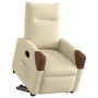 Sillón eléctrico reclinable elevable de tela color crema de , Sillones - Ref: Foro24-3324026, Precio: 323,93 €, Descuento: %
