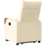 Sillón eléctrico reclinable elevable de tela color crema de , Sillones - Ref: Foro24-3324026, Precio: 323,93 €, Descuento: %
