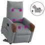 Sillón de masaje eléctrico reclinable elevable tela gris claro de , Sillones - Ref: Foro24-3324030, Precio: 339,78 €, Descuen...