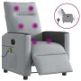 Sillón reclinable de masaje eléctrico tela gris claro de , Sillones - Ref: Foro24-3324045, Precio: 256,96 €, Descuento: %