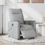 Sillón reclinable de masaje eléctrico tela gris claro de , Sillones - Ref: Foro24-3324045, Precio: 256,96 €, Descuento: %