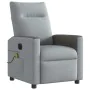 Sillón reclinable de masaje eléctrico tela gris claro de , Sillones - Ref: Foro24-3324045, Precio: 256,96 €, Descuento: %