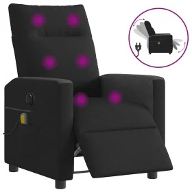 Sillón reclinable de masaje eléctrico tela negro de , Sillones - Ref: Foro24-3324047, Precio: 256,42 €, Descuento: %