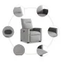Sillón reclinable elevable de tela gris nube de , Sillones - Ref: Foro24-3324051, Precio: 273,65 €, Descuento: %