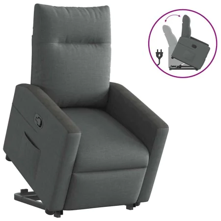 Sillón reclinable elevable de tela gris oscuro de , Sillones - Ref: Foro24-3324053, Precio: 274,09 €, Descuento: %