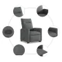 Sillón reclinable elevable de tela gris oscuro de , Sillones - Ref: Foro24-3324053, Precio: 274,09 €, Descuento: %