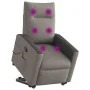 Sillón reclinable de masaje elevable tela gris taupé de , Sillones - Ref: Foro24-3324064, Precio: 303,58 €, Descuento: %