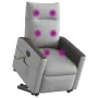 Sillón de masaje eléctrico reclinable elevable tela gris nube de , Sillones - Ref: Foro24-3324072, Precio: 342,14 €, Descuent...