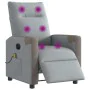 Sillón reclinable de masaje eléctrico tela gris claro de , Sillones - Ref: Foro24-3324085, Precio: 254,72 €, Descuento: %