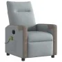 Sillón reclinable de masaje eléctrico tela gris claro de , Sillones - Ref: Foro24-3324085, Precio: 254,72 €, Descuento: %