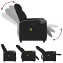 Sillón reclinable de masaje eléctrico tela negro de , Sillones - Ref: Foro24-3324087, Precio: 254,72 €, Descuento: %