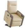 Sillón reclinable elevable de tela color crema de , Sillones - Ref: Foro24-3324093, Precio: 273,65 €, Descuento: %