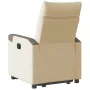 Sillón reclinable elevable de tela color crema de , Sillones - Ref: Foro24-3324093, Precio: 273,65 €, Descuento: %