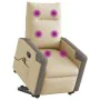 Silla de masaje reclinable de pie de tela color crema de , Sillones - Ref: Foro24-3324098, Precio: 287,59 €, Descuento: %