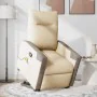 Silla de masaje reclinable de pie de tela color crema de , Sillones - Ref: Foro24-3324098, Precio: 287,59 €, Descuento: %