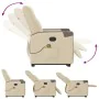 Silla de masaje reclinable de pie de tela color crema de , Sillones - Ref: Foro24-3324098, Precio: 287,59 €, Descuento: %