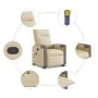 Silla de masaje reclinable de pie de tela color crema de , Sillones - Ref: Foro24-3324098, Precio: 287,59 €, Descuento: %