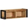 Mueble de TV madera maciza de mango rugosa 80x30x25 cm de , Almacenamiento para CD y DVD - Ref: Foro24-4015933, Precio: 110,6...