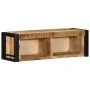 Mueble de TV madera maciza de mango rugosa 80x30x25 cm de , Almacenamiento para CD y DVD - Ref: Foro24-4015933, Precio: 110,6...