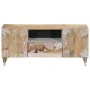 Mueble de TV madera maciza de mango 105x33,5x46 cm von , CD- und DVD-Speicher - Ref: Foro24-4018678, Preis: 103,54 €, Rabatt: %