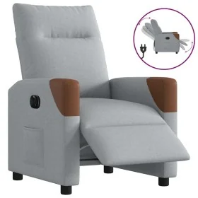 Sillón reclinable eléctrico tela gris claro de , Sillones - Ref: Foro24-3323990, Precio: 239,93 €, Descuento: %