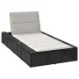 Tumbona con cojín flotante ratán sintético negro de , Tumbonas - Ref: Foro24-4104202, Precio: 237,20 €, Descuento: %