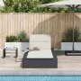 Tumbona con cojín flotante ratán sintético negro de , Tumbonas - Ref: Foro24-4104202, Precio: 237,20 €, Descuento: %