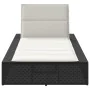 Tumbona con cojín flotante ratán sintético negro de , Tumbonas - Ref: Foro24-4104202, Precio: 237,20 €, Descuento: %