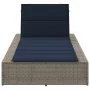 Tumbona con cojín flotante ratán sintético gris by , Loungers - Ref: Foro24-4104209, Price: 247,78 €, Discount: %