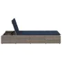 Tumbona con cojín flotante ratán sintético gris by , Loungers - Ref: Foro24-4104209, Price: 247,78 €, Discount: %